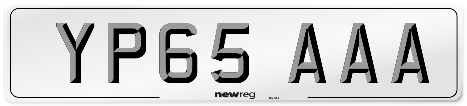 YP65 AAA Number Plate from New Reg